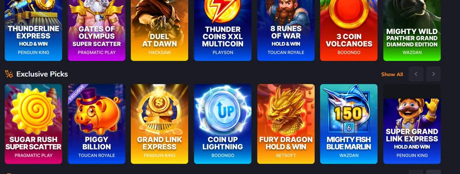 Spin exclusive jackpot slots